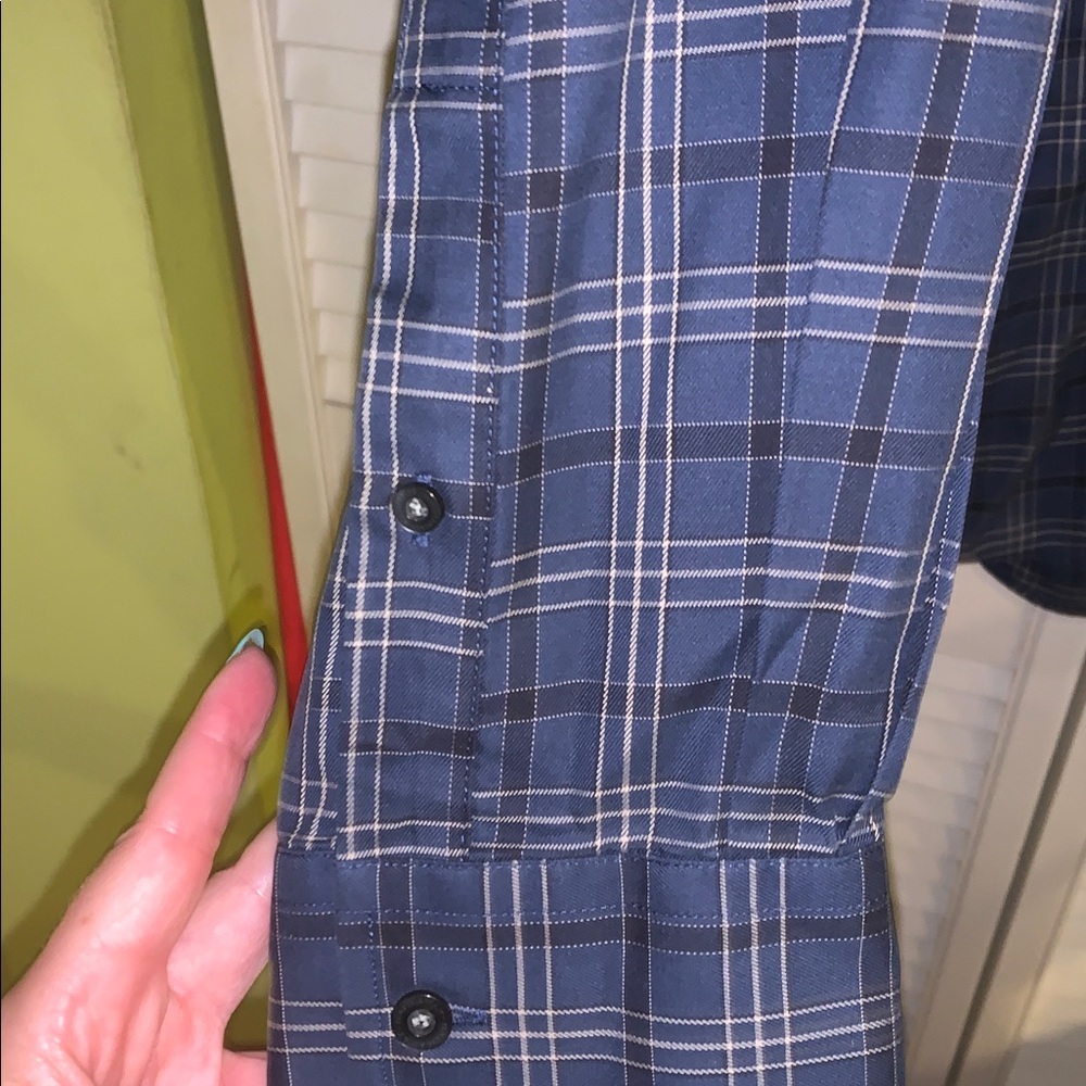 Hathaway Blue Plaid Button-Down Shirt xxl - Picture 7 of 11